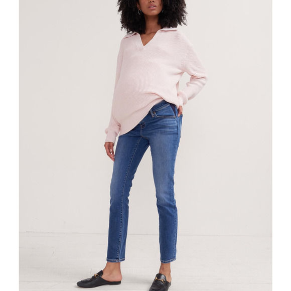 Hatch The Slim 'Maternity' Blue Cotton Jean Size 28 - Picture 1 of 5